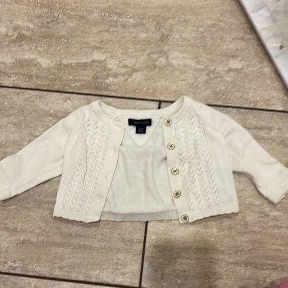 Tommy Hilfiger Other - Tommy Hilfiger Baby Girl White Sweater size 3-6 months